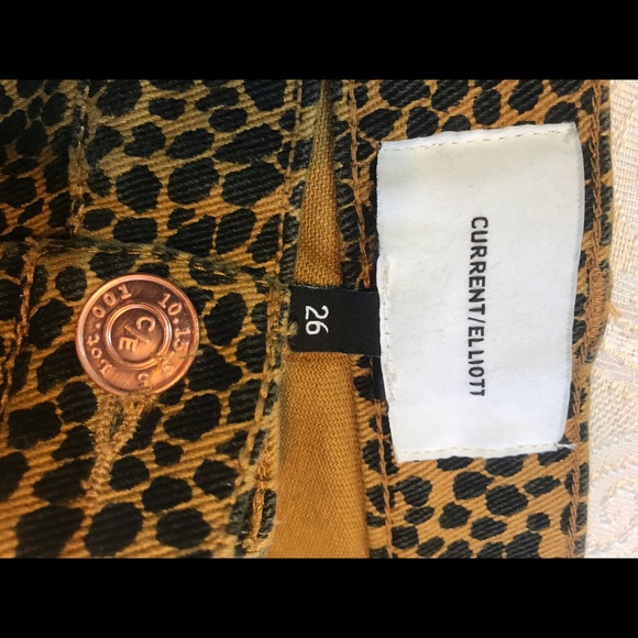 Current/Elliott Stiletto High-Rise Leopard Jeans - Picture 6 of 8